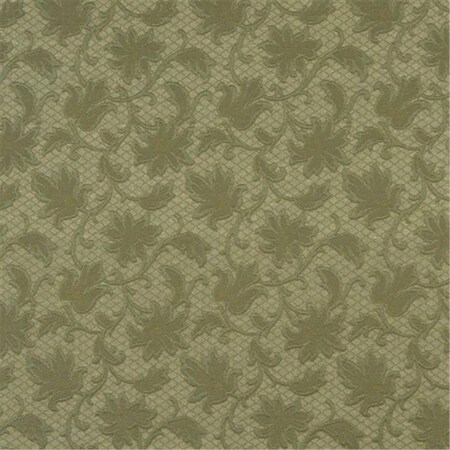 Designer Fabrics 54 in. Wide Green, Floral Jacquard Woven Upholstery Grade Fabric E507